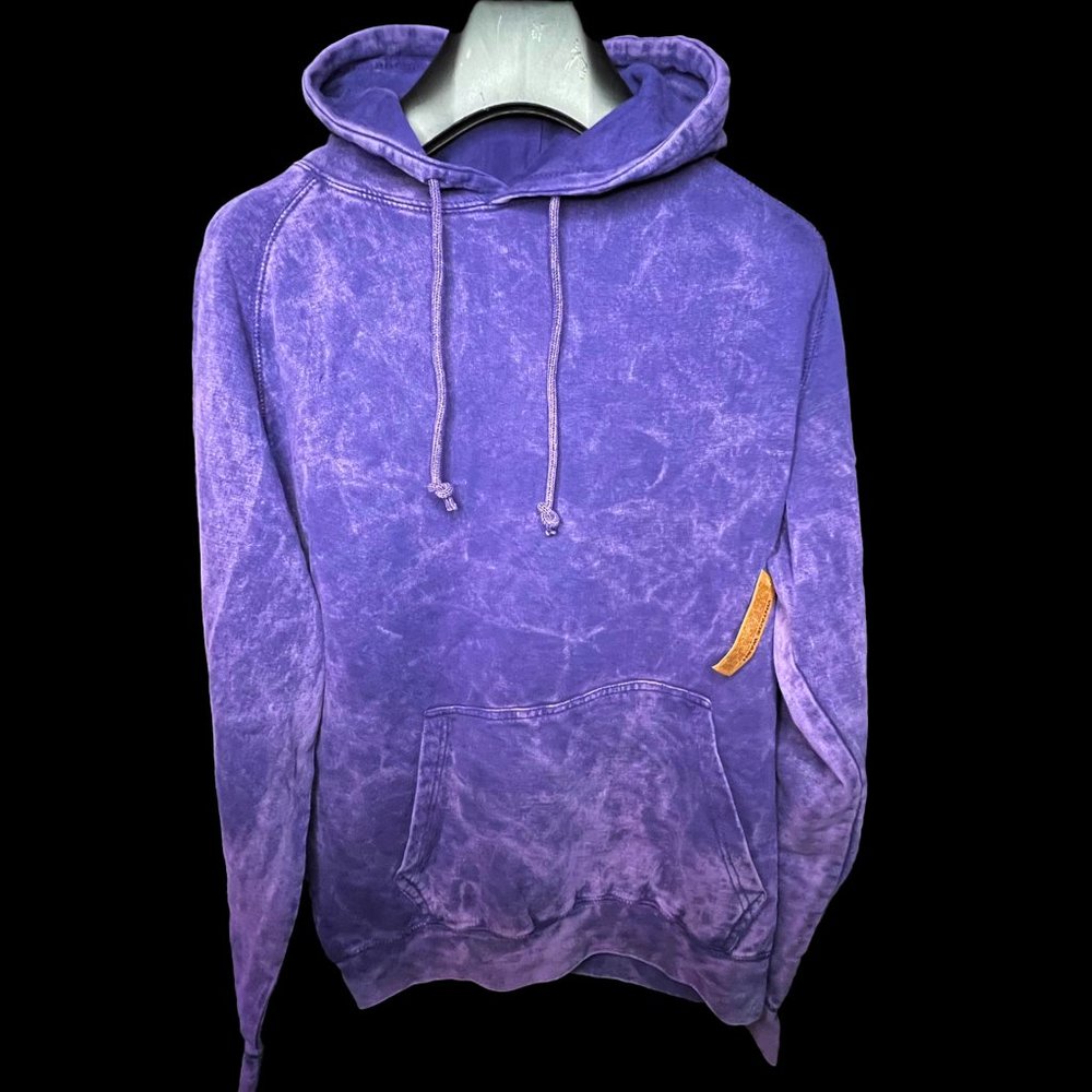 Brand New Lane Seven Vintage Mineral Wash Cloud Purple Unisex Raglan Hoodie